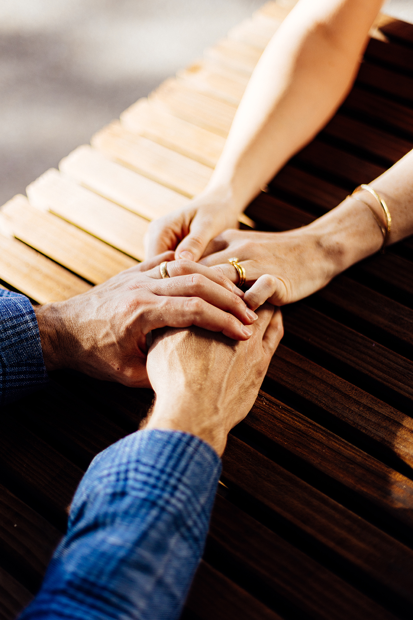 Couple Hands Detail